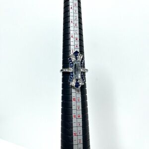 Vintage Style Blue Zirconia Ring